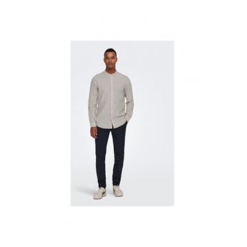 Pantaloni barbati -  302890804 - Viscoza/Poliester - Albastru