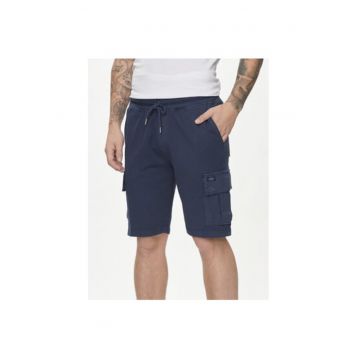 Pantaloni scurti barbati -  530563 - Bleumarin - Bumbac -