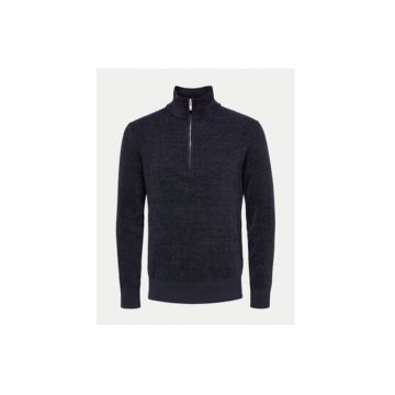Pulover barbati -  304685040 - Poliester reciclat/Bumbac organic - Albastru
