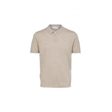 Tricou barbati -  301857235 - Lana Merinos/Poliester - S INTL - Bej