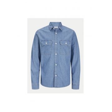 Camasa barbati -  304783197 - Bumbac organic/Bumbac - 2XL INTL - Albastru