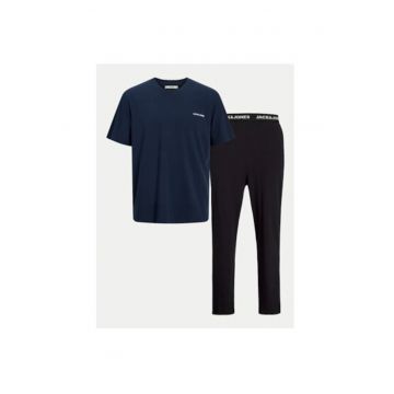 Pijama barbati -  304810503 - Bumbac/Poliester - M INTL - Albastru