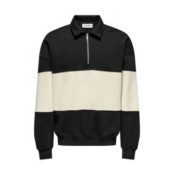 Pulover barbati -  Bumbac - Negru/Bej -