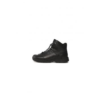 Bocanci trekking barbati  302756551 - Piele naturala - Negru