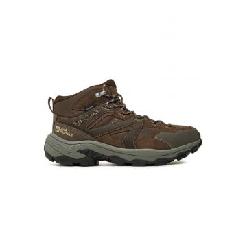 Bocanci trekking barbati  304103551 - Piele naturala - Maro