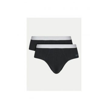 Set 2 slipuri barbati -  304685149 - Bumbac - M INTL - Negru