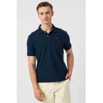 Tricou polo din bumbac si material pique
