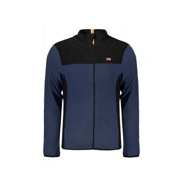 Bluza cu fermoar barbati - cu 2 buzunare exterioare - cu logo brodat -