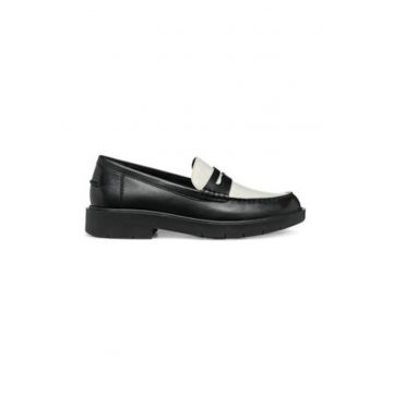 Mocasini pentru barbati  D - piele naturala - negru/bej -