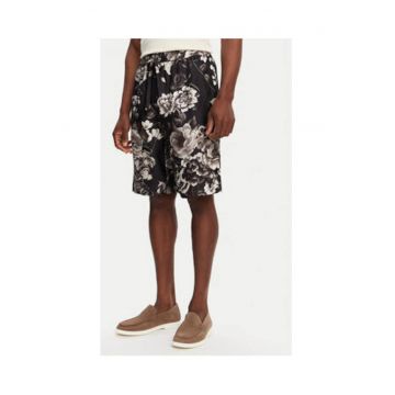 Pantaloni scurti Dolce Gabbana barbati - negru - matase -