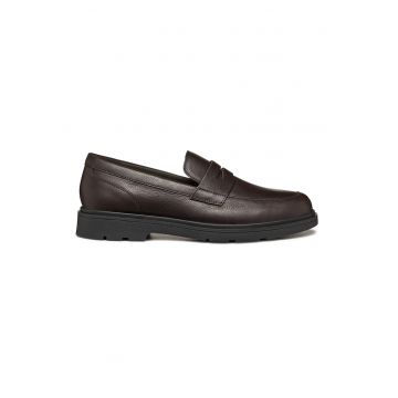Pantofi loafer din piele cu model uni