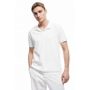 Tricou polo de bumbac cu striatii