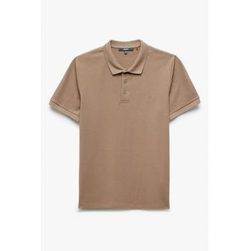 Tricou polo slim fit din pique