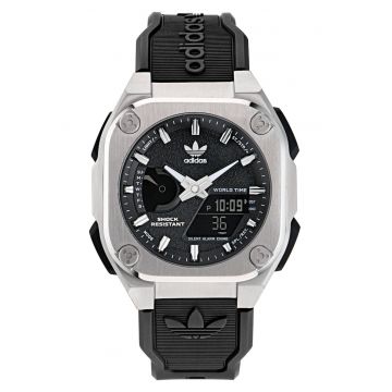 Ceas barbatesc  CITY TECH ONE - inox - quartz - 10 ATM - argintiu/negru