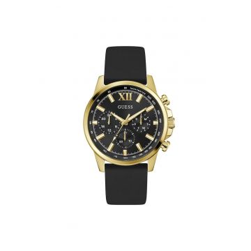 Ceas barbatesc  GW0913G2 - mecanism Quartz - curea silicon neagra - diametru 44 mm - culoare aurie