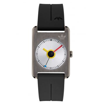 Ceas barbatesc  RETRO POP - gri - curea silicon neagra