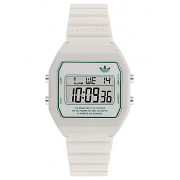 Ceas unisex  Digital Two - quartz - alb - rezistent la apa 5 ATM