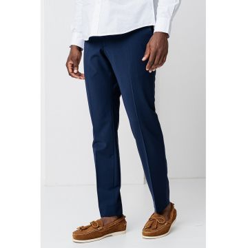 Pantaloni slim-fit din amestec de lana