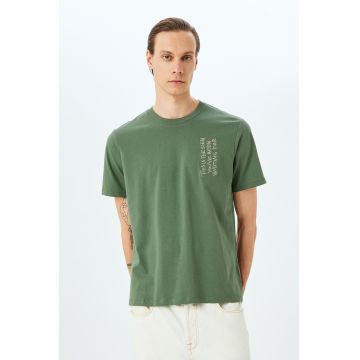 Tricou cu decolteu la baza gatului - din bumbac