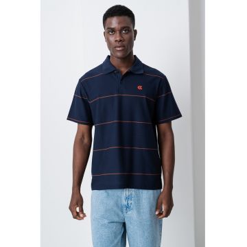 Tricou polo cu model in dungi