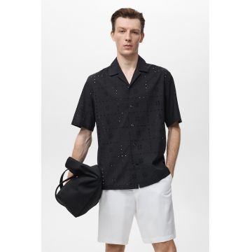 Camasa de bumbac cu broderie Sangallo