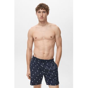 Costum de baie cu model si buzunare laterale