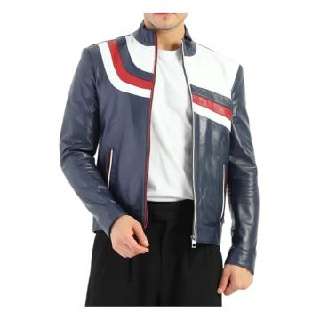 Geaca de piele barbateasca  pilot clasic - M -