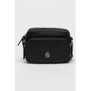 Geanta crossbody cu logo metalic