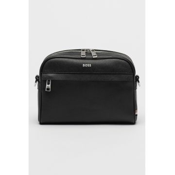 Geanta crossbody din piele cu fermoar