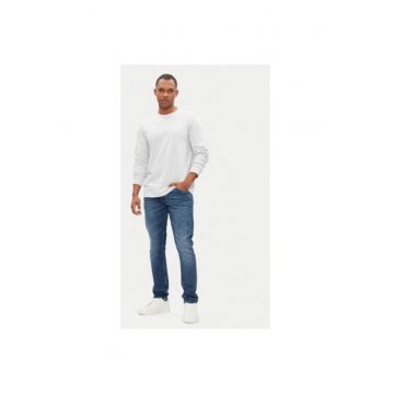 Pantaloni barbati  PM207391DU6 - Bumbac/Elastan - Albastru