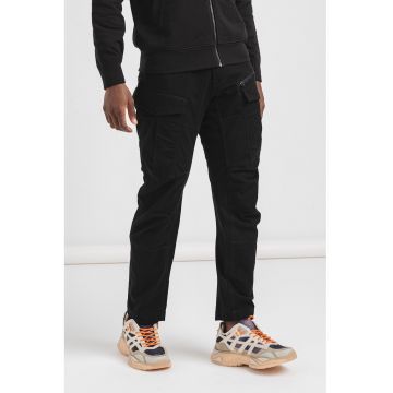 Pantaloni cargo cu talie medie