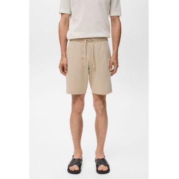 Pantaloni scurti de bumbac cu snururi