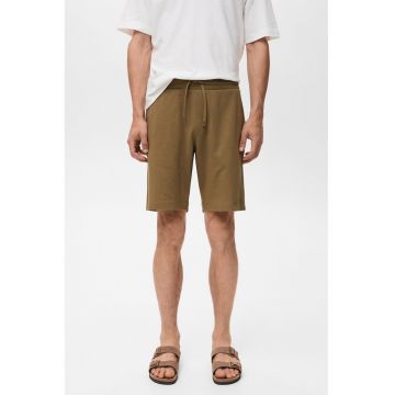 Pantaloni scurti de bumbac cu snururi