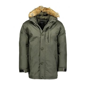 Parka  Chapala - barbati - kaki - 100% poliester - cu gluga si izolatie