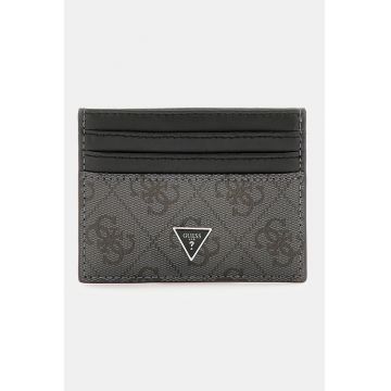 Portcart din piele cu model monograma