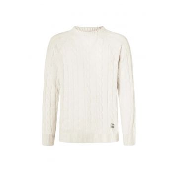 Pulover barbati PM702455 803 - Pepe Jeans - Bumbac - Alb