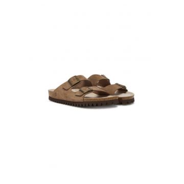 Slapi barbati  G106238 - Piele naturala - 42 EU - Maro