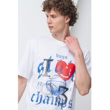 Tricou de bumbac cu text