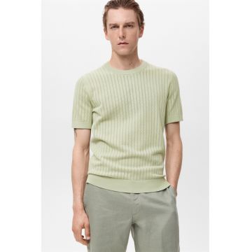 Tricou din tricot cu perforatii