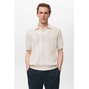 Tricou polo tricotat din amestec de bumbac