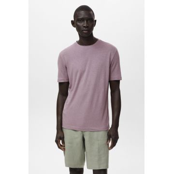 Tricou slim-fit din amestec de in