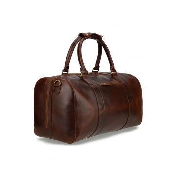 Geanta barbati  piele naturala - 37L - maro - One Size