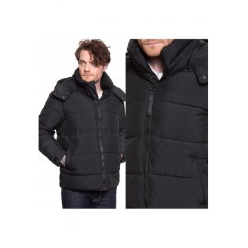 Jacheta De Iarna -  Onsgrant Puffa Jacket - Croi Normal - Fermoar - Negru - 100% Poliester Jacheta De Iarna -  Onsgrant Puffa Jacket - Croi Normal - Fermoar - Negru - 100% Poliester