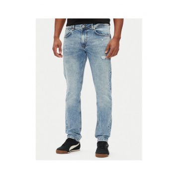 Pantaloni barbati  PM207390RI7 - Bumbac/Elastan - Albastru - Albastru