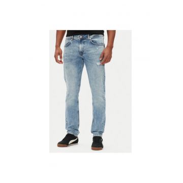 Pantaloni barbati  PM207390RI7 - Bumbac/Elastan - Albastru