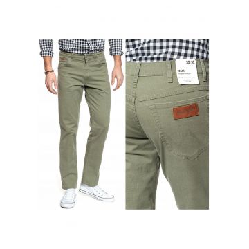 Pantaloni Din Material -  Texas - Croi: Drept - Stil: Drept / Regulamentar - Inaltimea Taliei: Medie / Regulamentara - Numar De Buzunare: 5 - W32 EU - W32 X L32 - Verde