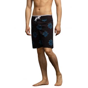 Pantaloni scurti de plaja cu model cu trandafiri -