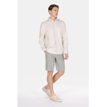 Pantaloni scurti din amestec de in cu talie ajustabila