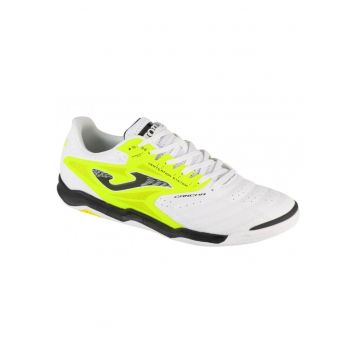 Pantofi sport barbati -  piele ecologica - alb/galben