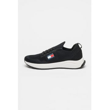 Pantofi sport din tricot cu insertii de plasa Runner